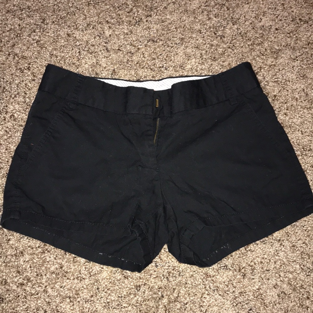 J Crew Black Chino Shorts